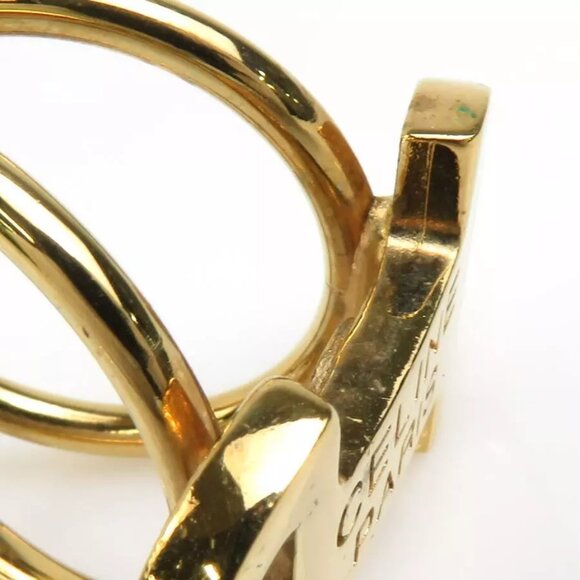 CELINE Scarf Ring Gold Metal - - Picture 9 of 10